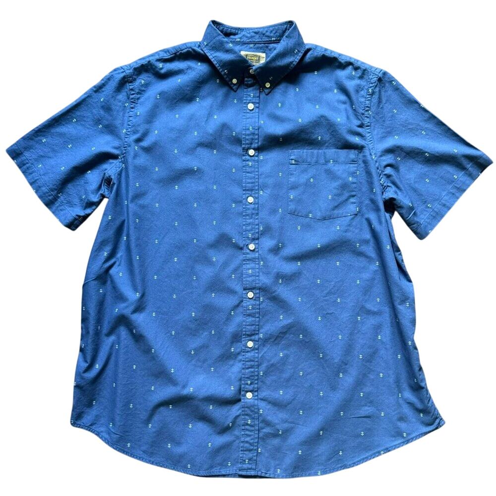 The Foundry Supply Co Comfort Stretch Shirt 2XLT Blue Casual Cotton